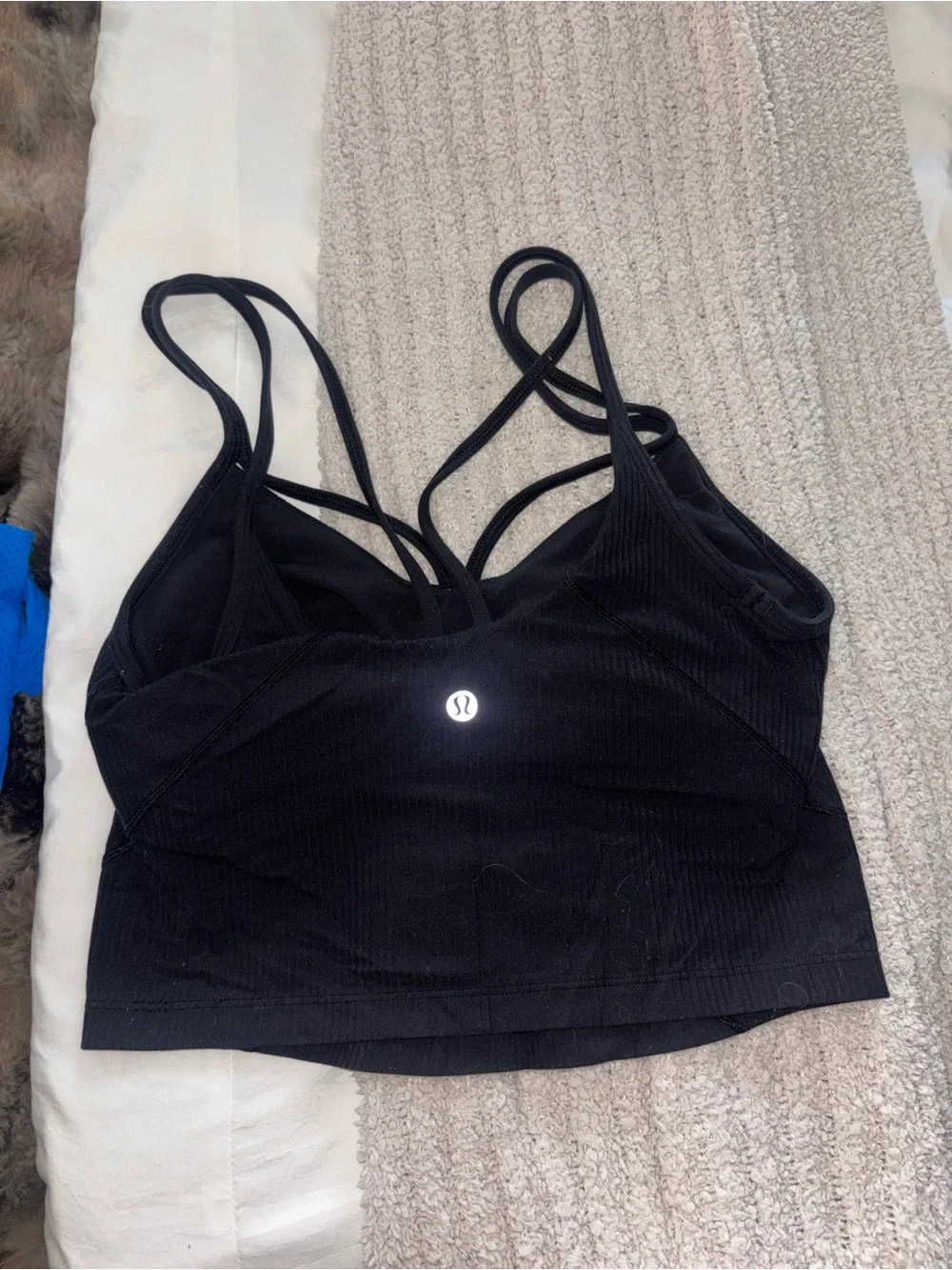 Lululemon Align Strappy Ribbed Black Tank Top Light Support Size XS